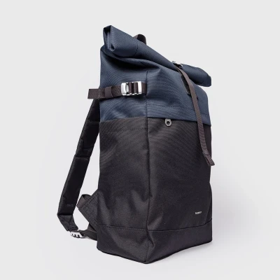 Afbeelding van Sandqvist Icon Rolltop Backpack M multi black navy with leather