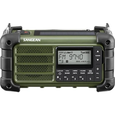 Afbeelding van Sangean Survivor MMR 99 AM/FM radio Forest Green met zonnepaneel en dynamo