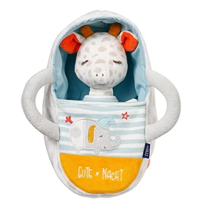 Afbeelding van Fehn 053166 Doudou Girafe avec Sac de Transport Broderie Glow in the Dark Pour Bébé dès la naissance Taille : 23 cm