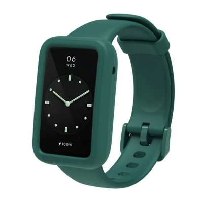Afbeelding van Siliconen sportbandje met case Groen Xiaomi Smart band 7 Pro