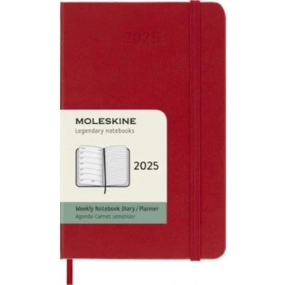 Image de Agenda civil de poche Moleskine semainier couverture rigide 2025 rouge
