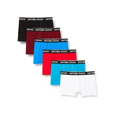 Image de FM London Homme Boxer ajusté Antonio Rossi Lot de 6 Boxers Ajustés pour, Lumière Classique, L