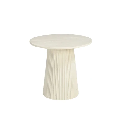 Afbeelding van Salontafel Patrice rond 50cm Ivoor