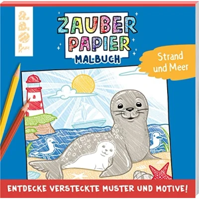 Afbeelding van Zauberpapier Malbuch Strand und Meer: Entdecke versteckte Muster Motive