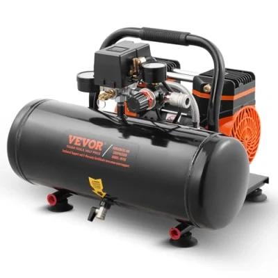 Image de VEVOR Compresseur d&#039;Air Compact Portable Sans Huile Réservoir 8 L bar 860 W
