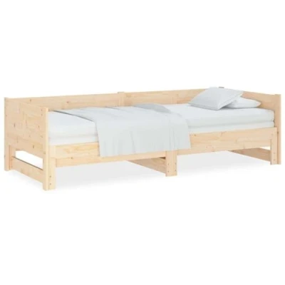 Afbeelding van Slaapbank uitschuifbaar massief grenenhout 2x(90x190) cm