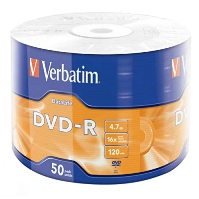 Image de Verbatim DataLife 50 x DVD R 4.7 Go (120 minutes) 16x argent mat spindle