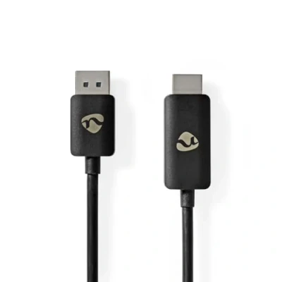 Image de Nedis Câble adaptateur DisplayPort mâle pour HDMI 1.8 m noir rond, support 8K30Hz