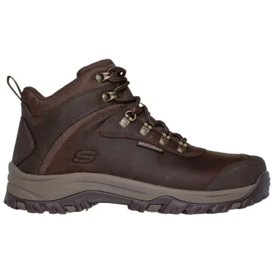 Afbeelding van Skechers Herenschoenen, enkellaarzen voor heren, Cacao kunstleer