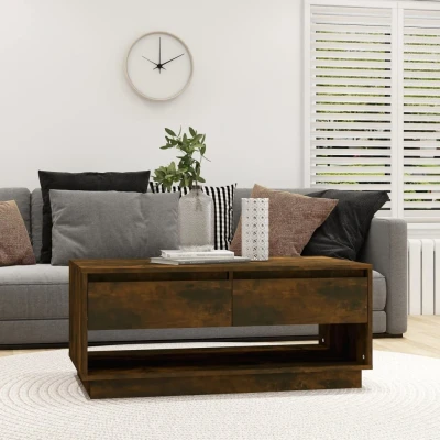 Afbeelding van Salontafel 102,5x55x44 cm spaanplaat gerookt eikenkleurig