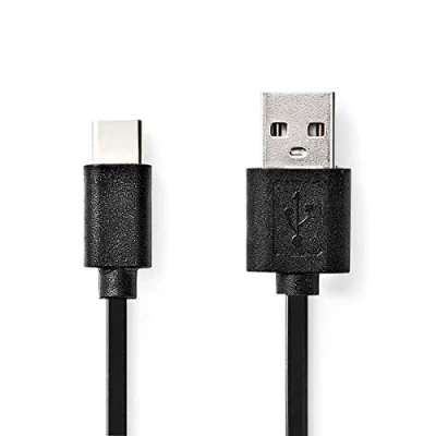 Afbeelding van Nedis Ccgp60600Bk01 Usb 2.0 Kabel Type C Male A 0,1 M Zwart