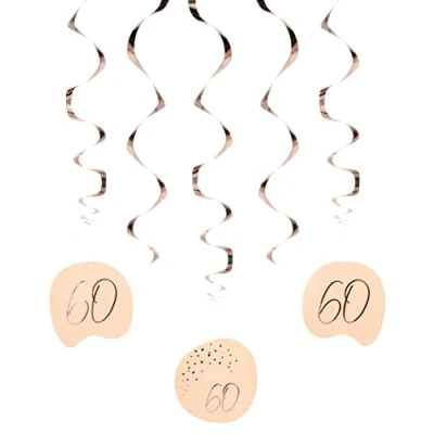 Afbeelding van Folat Hangdecoratie Elegant Lush Blush 60 Jaar 5 stuks