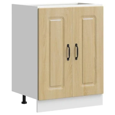 Afbeelding van vidaXL Spoelbakonderkast Kalmar 60x46x81,5cm bewerkt hout sonoma eiken