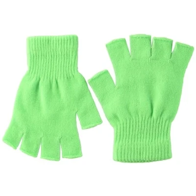 Afbeelding van Boland Vingerloze handschoenen neon groen Groen,Neon Volwassenen Unisex Hippie 80&#039;s &amp; 90&#039;s Disco