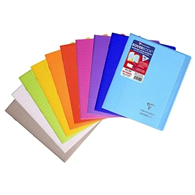 Afbeelding van Clairefontaine 951501C Notitieboek, Mimesys 17 x 22 cm, 96 pagina&#039;s, gelinieerd, wit papier, 90 g, omslag van polypropyleen, willekeurige kleurkeuze