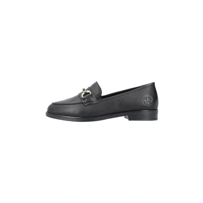 Afbeelding van Rieker 46262 MocassinDames, zwart.