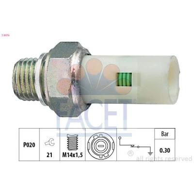 Afbeelding van FACET 7.0076 Oliedruksensor M14x1,5 Made in Italy OE Equivalent RENAULT: CLIO 1, Trafic I Van, MASTER 2 Kasten, OPEL: Movano A Minibus