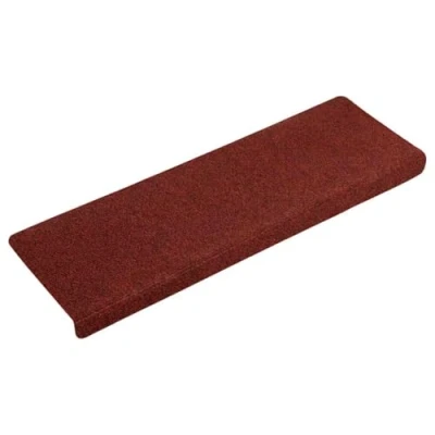 Afbeelding van vidaXL Trapmatten 15 st Naaldvilt 65x21x4 cm Rood