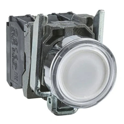 Afbeelding van Schneider Electric XB4BW31B5 Harmony Druktoets Bedieningsknop vlak 1 knop Wit Druk ontgrendeling stuk(s)