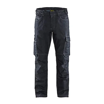 Afbeelding van Blaklader Service werkbroek denim stretch 1457 1147 Marineblauw/Zwart D120