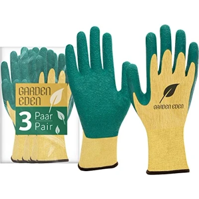 Afbeelding van ACE Garden Eden Tuinhandschoenen (3 paar) voor mannen EN vrouwen intensief werk, antislip, zacht, multifunctioneel planten, snoeien, scheuren, wieden, doe het zelf 388 L
