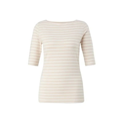 Afbeelding van comma Tshirt print, Dames, Maat: 46, Beige