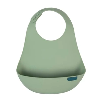 Afbeelding van Difrax LOVI Slabbetje van Siliconen Lichtgroen Ergonomische pasvorm Extra breed aan de onderkant
