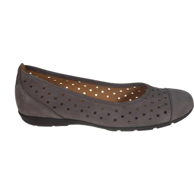 Afbeelding van Gabor Sportliche Ballerina&#039;s, Dames, Maat: 39, Braun Veloursleer