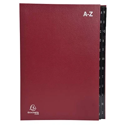 Afbeelding van Exacompta Ordonator 57225E opbergmap, 24 vakken, alfabetisch, x 34, rood