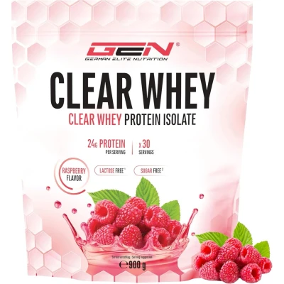 Afbeelding van Clear Whey Isolaat Eiwitshake proteïne Ranja Raspberry / Framboos smaak 30 Servings 900 g 24g per serving Verfrissend shake