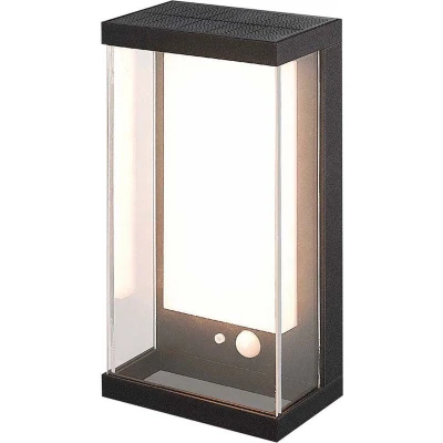 Afbeelding van V TAC 23032 VT 1193 Wandlamp op zonne energie met bewegingsmelder LED 1 W Zwart