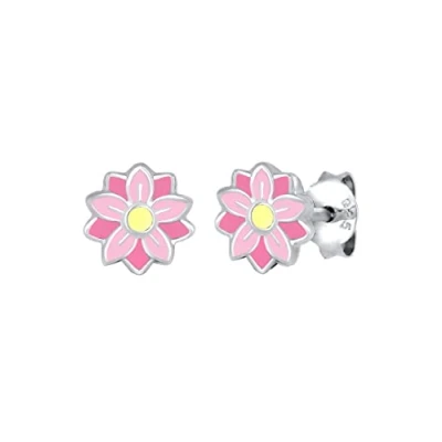 Afbeelding van Elli Blume Pastell Emaille Oorbellen voor kinderen, Maat: One Size, Silber