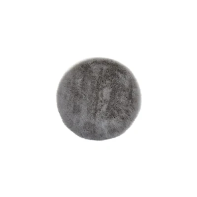 Afbeelding van LUXOR living Coste Set van 4 stoelkussens, imitatiebont, stoelkussens voor woonkamer, stoeldecoratie, comfortabel, 40 x cm, rond, antraciet