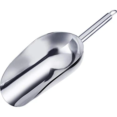 Afbeelding van Afweeg /voederschep, inhoud: 500 ml (ca. 800 g meel), roestvrij staal, Halia, zilver