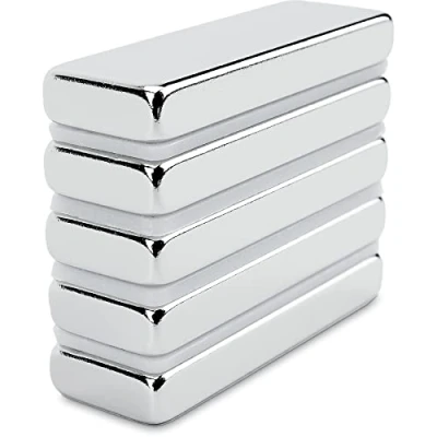 Afbeelding van Sensei 5 stuks neodymium magneten, rechthoekig, 30 x 10 4 mm, zeer sterke magneetstaven, 5,4 kg aantrekkingskracht