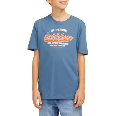 Afbeelding van JACK&amp;JONES JUNIOR JJELOGO TEE SS ONECK 2COL 24/25 NOOS JNR Jongens T shirt Oceanview