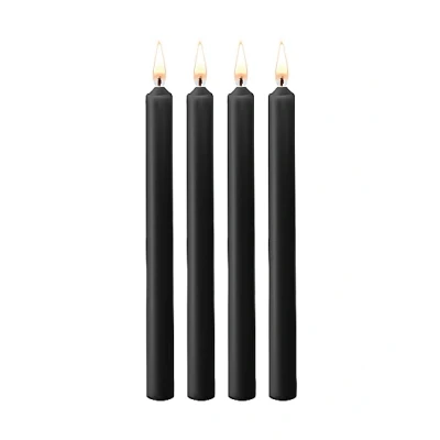 Afbeelding van SM Kaarsen Large 4 Pack Zwart