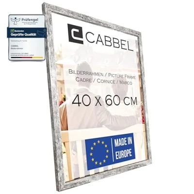 Afbeelding van CABBEL Fotolijst mdf houten lijst , onbreekbaar plexiglas om op te hangen, ideaal voor foto&#039;s/afbeeldingen/collage, berkenhout, 40 x 60 cm