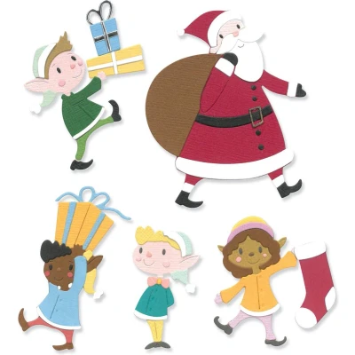 Afbeelding van Sizzix Thinlits Die Set Santa &amp; Elves