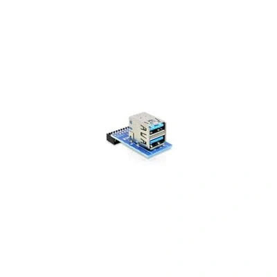 Image de Adaptateur Delock USB Pinheader &gt; 2x USB3.0 A verti /