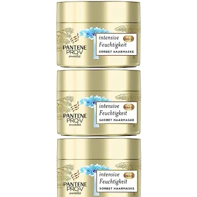 Afbeelding van Pantene Pro V Miracles Sorbet Intensieve hydraterende haarmaskers met biotine en baobab essentie, 3 x 160 ml