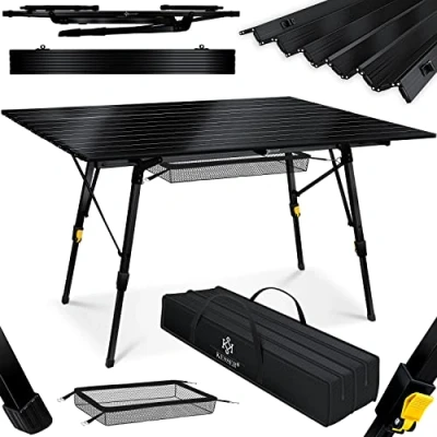 Afbeelding van KESSER® Campingtafel inklapbare Tafel Vouwtafel voor Buiten en Camping 120 x 70 cm Zwart