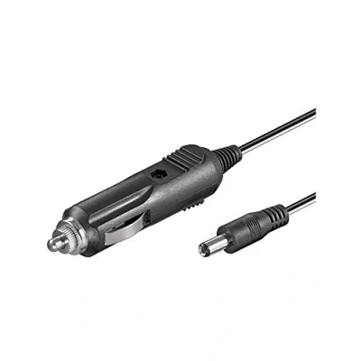 Afbeelding van Goobay kabel voor auto/sigarettenaansteker naar DC holle stekker, 12 V, 1,8 m met 2,5 A zekering,