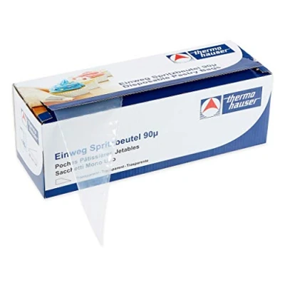 Afbeelding van thermohauser 100 stuks wegwerp spuitzakken (PE kunststof) Smoothy, transparant, 60 x 27 0,009 cm