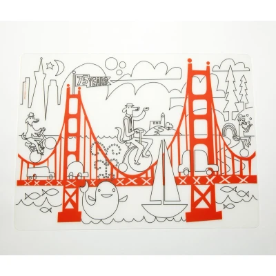 Afbeelding van Kinderen Placemat Mark Matz Fun op de Golden Gate 40 x 32 cm.