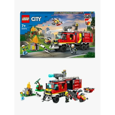 Afbeelding van LEGO 60374 City brandweerauto, speelgoed met land en luchtdrones, figuren modern noodvoertuig, kinderen van 7 jaar