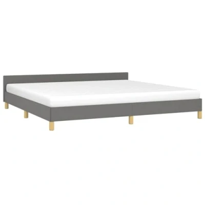 Afbeelding van Bedframe stof donkergrijs 200x200 cm