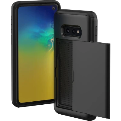 Afbeelding van iMoshion Hoesje Geschikt voor Samsung Galaxy S10e Ruimte 2 pasjes Backcover met pasjeshouder Zwart