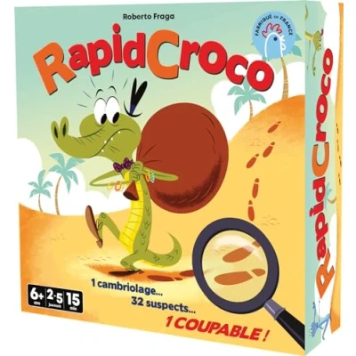 Afbeelding van Asmodee Cocktail Games RapidCroco gezelschapsspellen kaartspellen observatie en snelheidsspelletjes familie kinderspellen vanaf 6 jaar 2 tot 5 spelers Franse versie