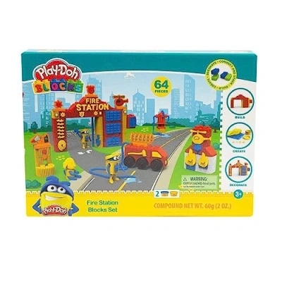 Afbeelding van play doh blocks 64 delige set brandweer